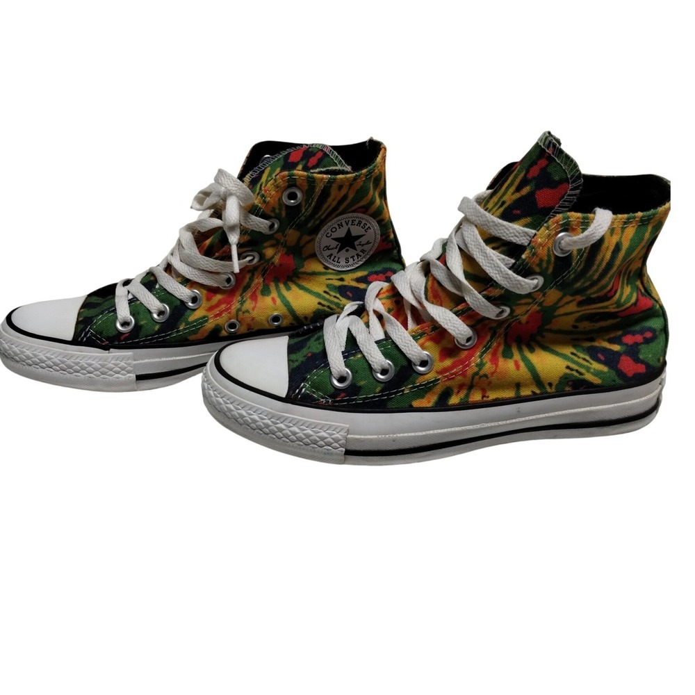 Converse Chuck Taylor All Star High Top Tie Dye Rasta Green Yellow Red‎ 102910F